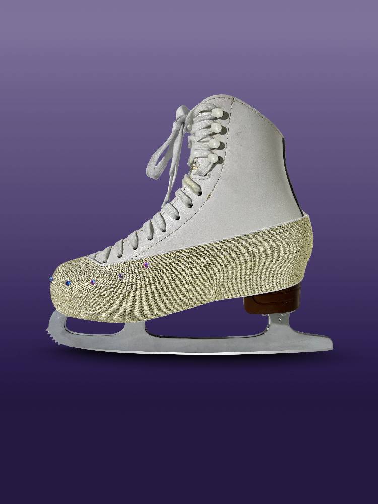 Flower skating shoes protective suite skating with buckle gold silver wire skating shoes skating shoes ice knife shoe anti -grinding