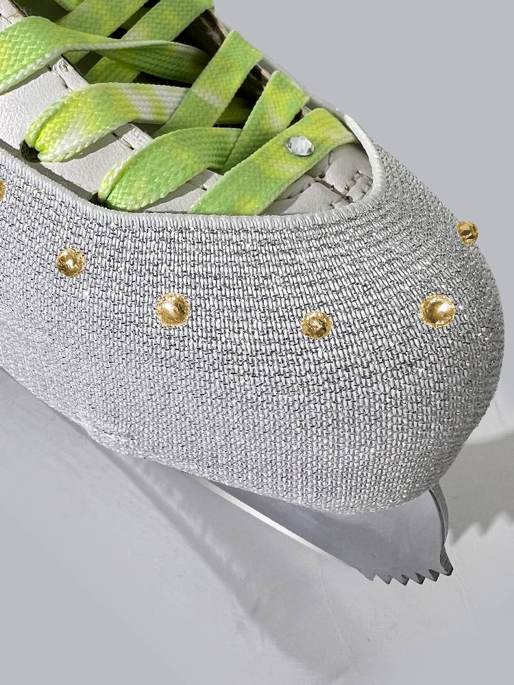 Flower skating shoes protective suite skating with buckle gold silver wire skating shoes skating shoes ice knife shoe anti -grinding