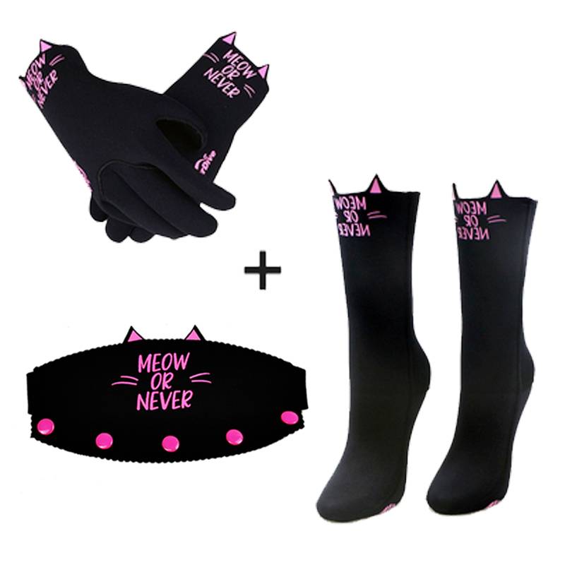 M code black gloves+m code long socks+face mirror band