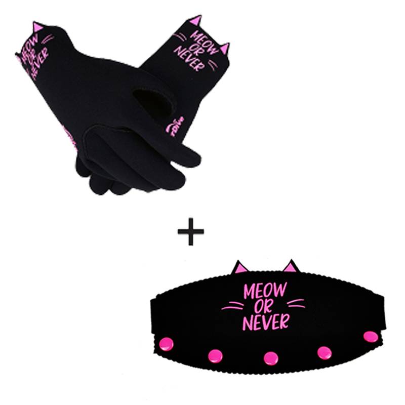 M code black glove+face mirror band