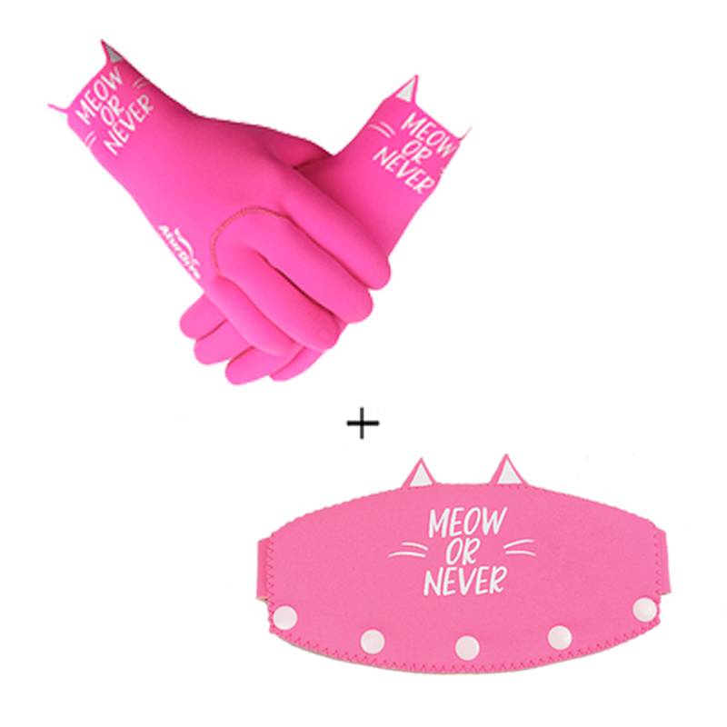 S code pink glove+face mirror band