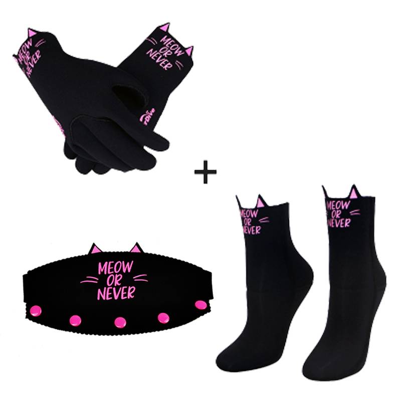 S code black gloves+S code socks+face mirror band