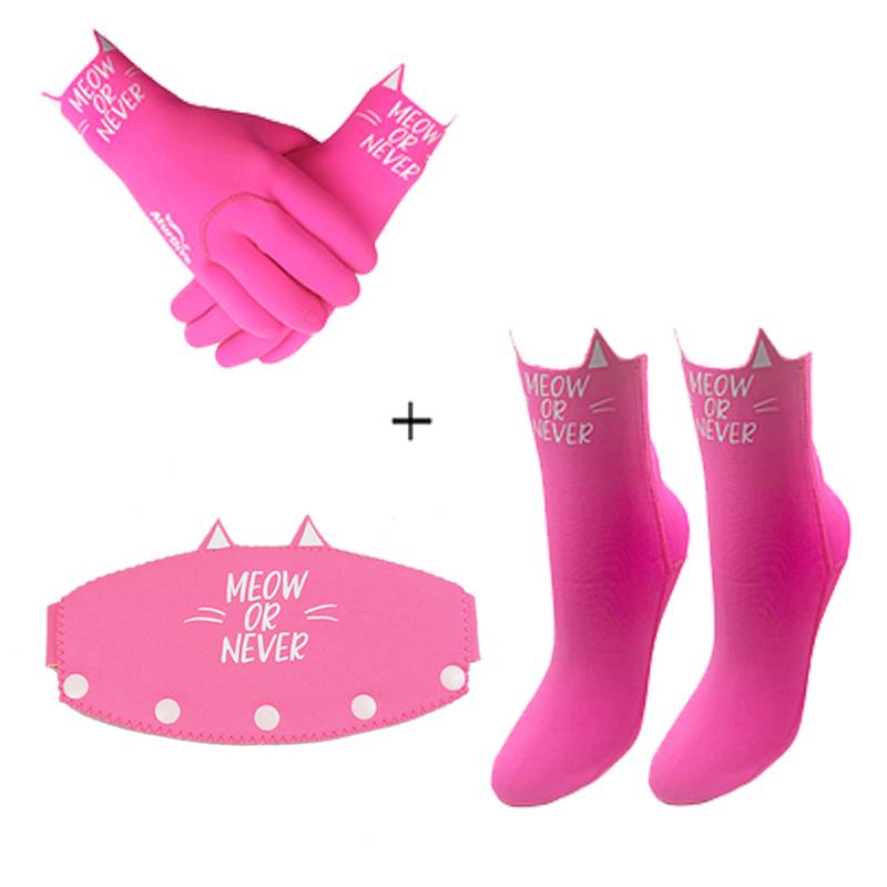 S code pink glove+S code socks+face mirror band