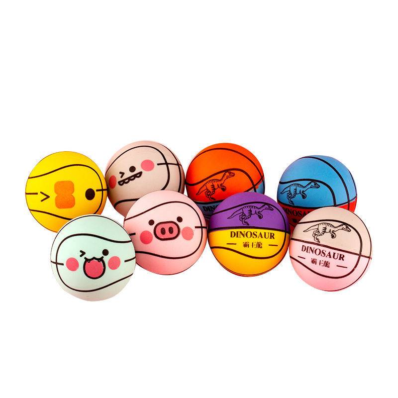 No. 45 Elastic Ball Children Gacha Machine Toys Large solid rubber emoji cartoon bullet jumper jumping ball