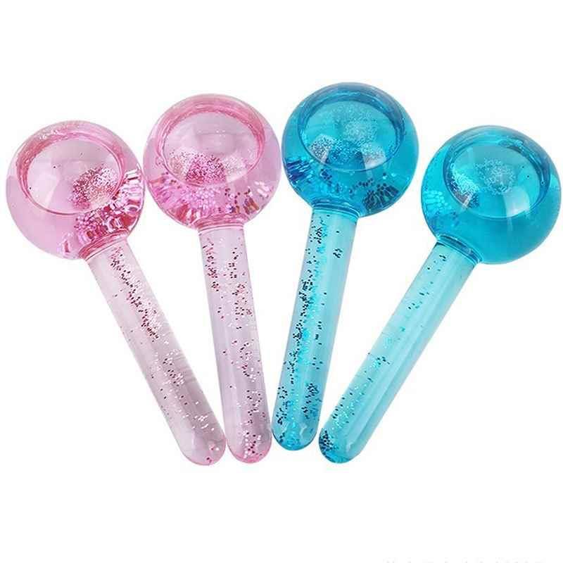 Explosion ice hockey gauze powder crystal crystal ice hockey therapy face massage glass ice waveball beauty ball