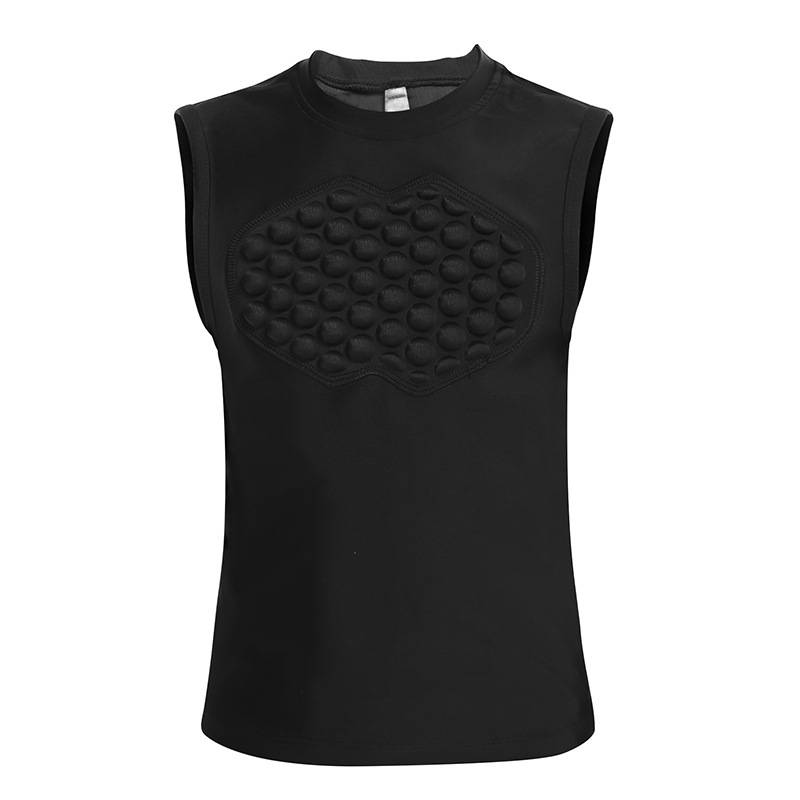 Children and adolescents sports basket football vest breathable fast dry sleeveless anti -collision -protecting chest professional competition training protective gear