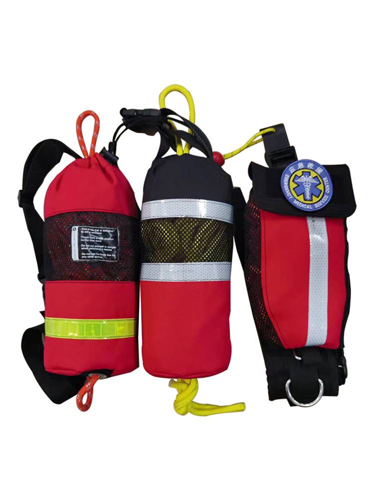 Fluorescent fluorescent ropes, life-saving ropes in water floating in water, and relief tossing in light-reflected lifeline bags