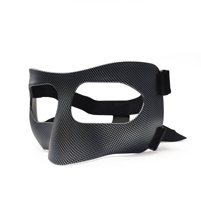 Basketball sports face protection mask black mesh pattern can adjust high -end football game nasal eyebrows and bone mask