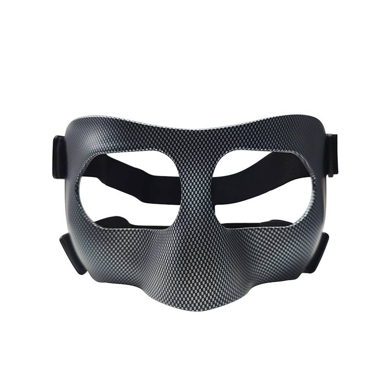 Basketball sports face protection mask black mesh pattern can adjust high -end football game nasal eyebrows and bone mask