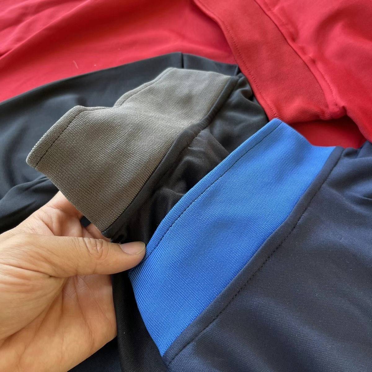 S dry land ice hockey thin skins, long -sleeved fast dry fast -drying fitness, sweating semi -zipper running and leading men