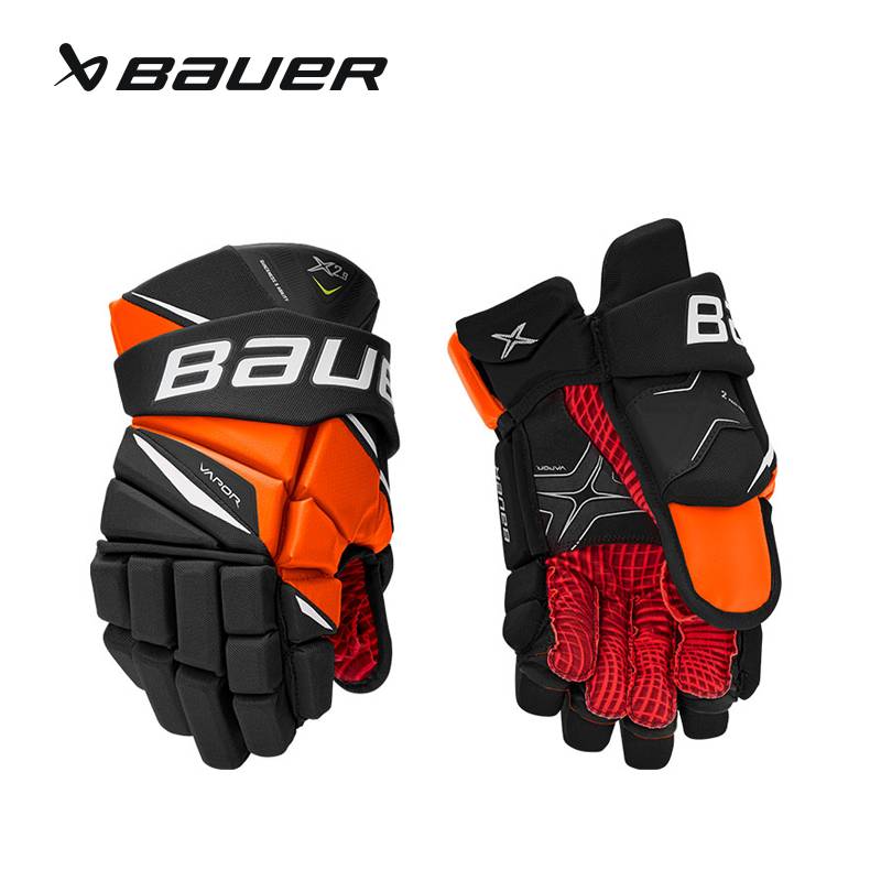 Adult glove 14 -inch black orange