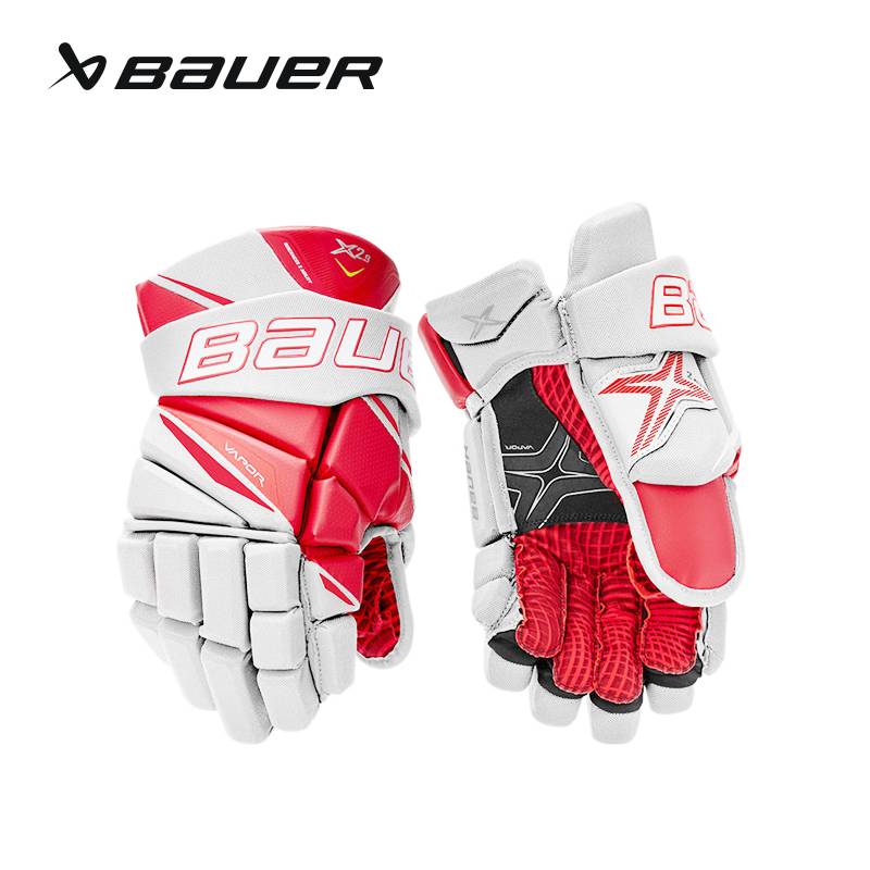 Junior gloves 10 inches white and red