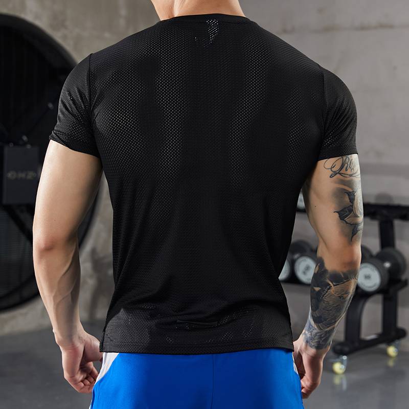 Jianling Sports T -shirt Men's Dry Short -sleeved Ice Jacket Loose Fitness Training Uniforms Running Blood Basket Basketball Jersey