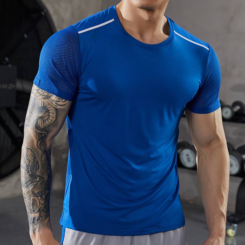 Jianling Sports T -shirt Men's Dry Short -sleeved Ice Jacket Loose Fitness Training Uniforms Running Blood Basket Basketball Jersey