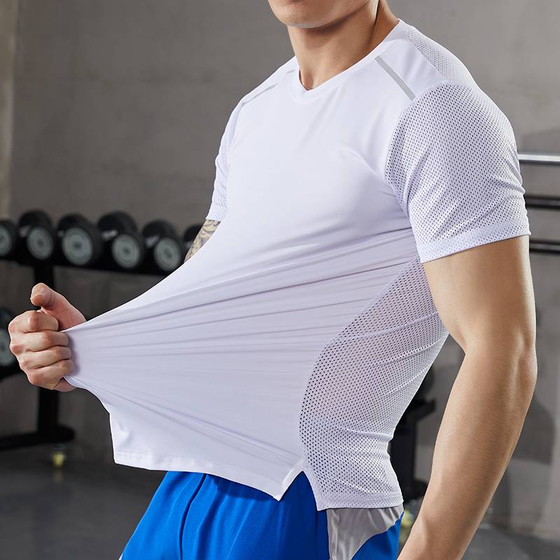 Jianling Sports T -shirt Men's Dry Short -sleeved Ice Jacket Loose Fitness Training Uniforms Running Blood Basket Basketball Jersey