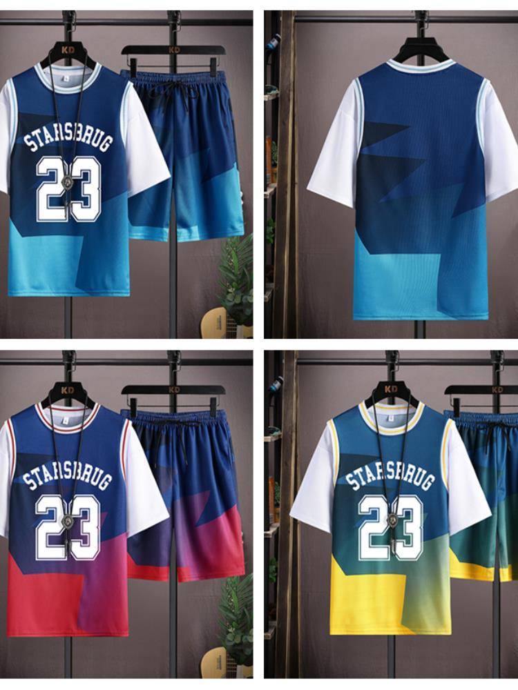 Genuine Jordan Youth Basketball Services Male Ice Silk Speed ​​drying and breathable junior high school student sports suits big children high school students