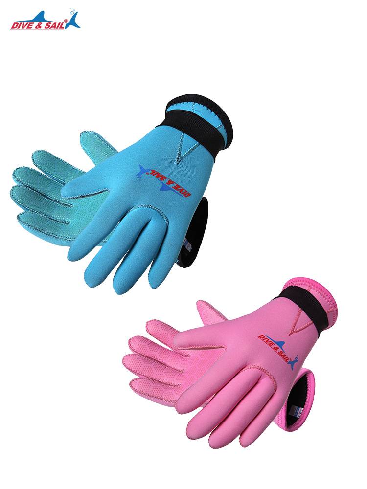 DIVE & Sail Children 3mm Diving Gloves Children Professional warmth anti -scratch -proof waterproof maternal child snorkeling beach
