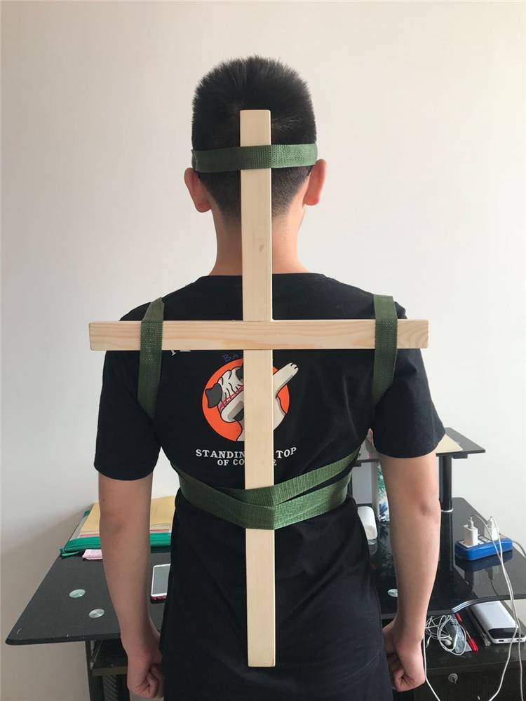 Corrected Cross Solid Woodheld School Council Training Children Correction of Shoulder Camel, Terminal Break, Lumbar Septeem qi