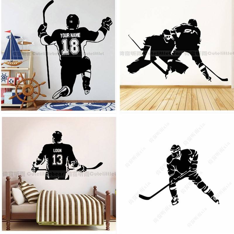Cuscat sports Winter Sports Wall Sticker Sticks Patching NHL Wall Decoration Sticker Wall Paste Waterproof