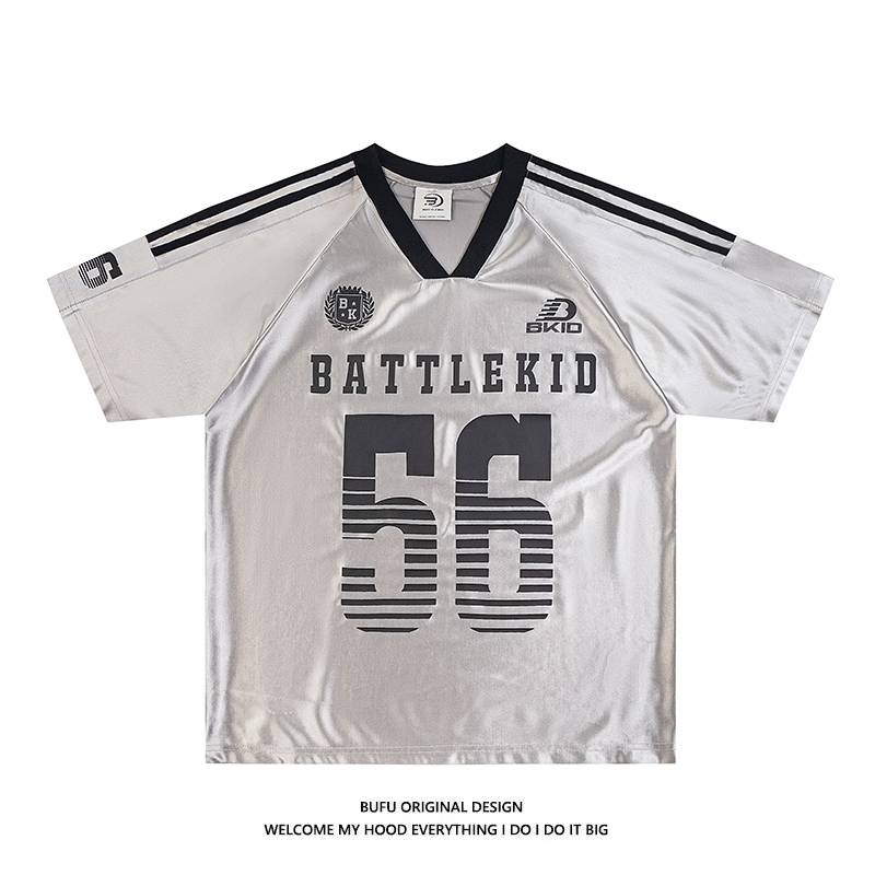 Billion boy bufu American ice hockey suit jerseyfit jersey sports retro short -sleeved T -shirt men and women loose tide