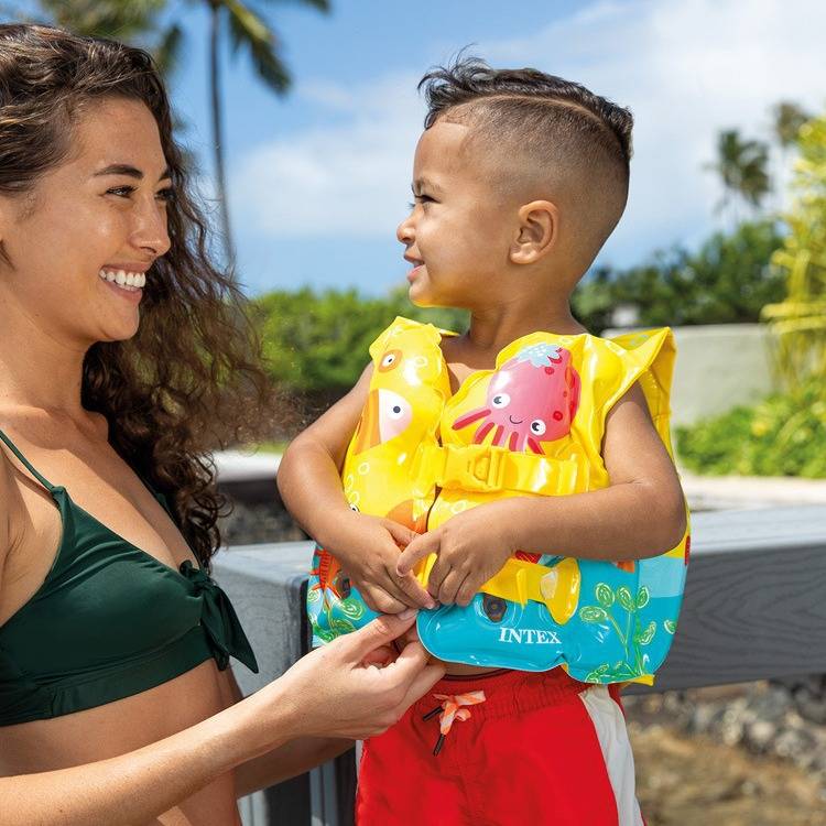 Inflatable children's life jacket Female baby learn swimming anti -water buoyant vest, boy cartoon water, thickened vest