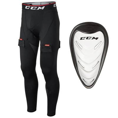 Genuine CCM Ice Hockey Speed ​​trousers Male ice hockey fast dry pants antibacterial deodorization belt, crotch protective sweat -absorbing pants, petal pants