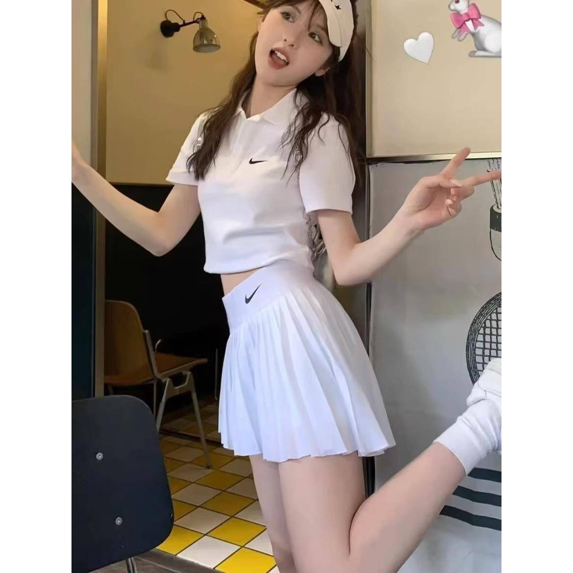 Bingbing Summer Short Skirt Women's Tennis Skin Sports Leisure High -waist Fast Speed Dry Skirt DR6850
