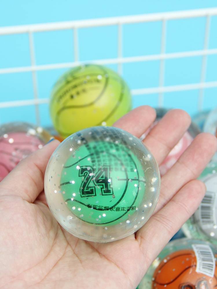 Lares ball Children's toy solid elastic ball high back to wear -resistant flashing ball, male and female baby, luminous small jumper