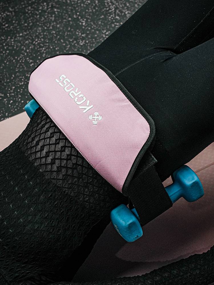 Kcross hip push waistband hip bridge lumbar belt load hip thrust belt hip protective pad female fitness bridge dumbbell