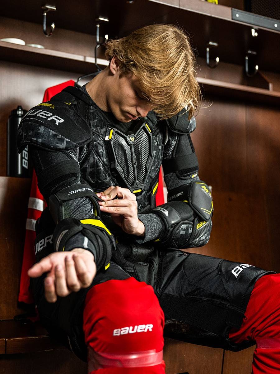23 New Bauer M3 Ice Hockey Protective Three -piece Bauer Intermediate Youth Adult Breast Break Legs and elbow elbow and elbow