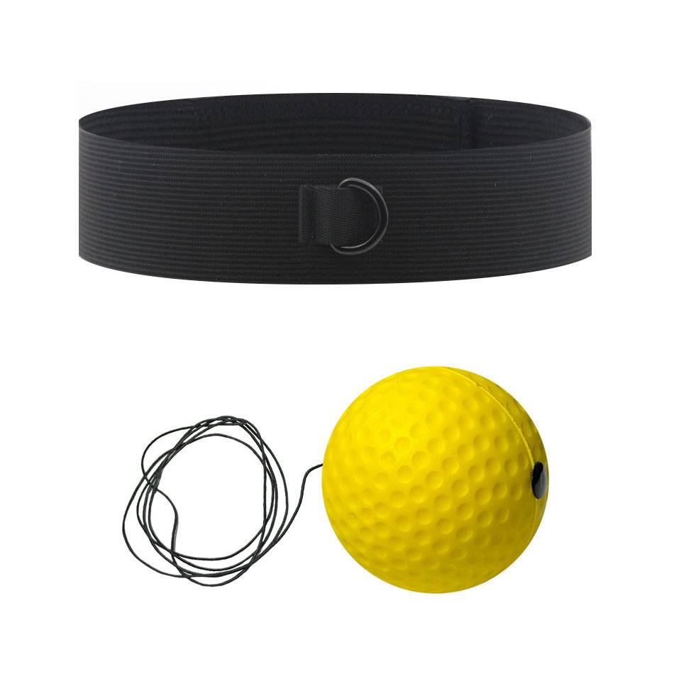 Knitting headband+yellow soft ball