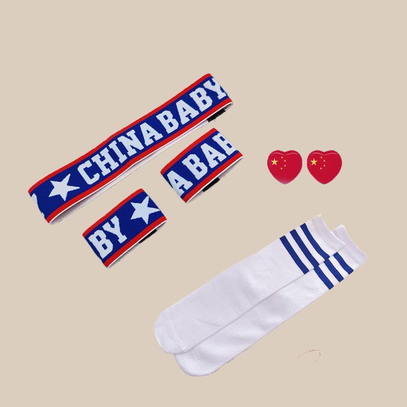 Blue BABY set+blue socks+face stickers