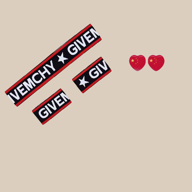 Black Give-headband+wristband+face sticker