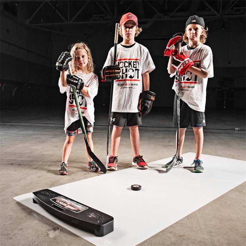 import hockeyshot, hockey returner, passer, two-use passer on ice