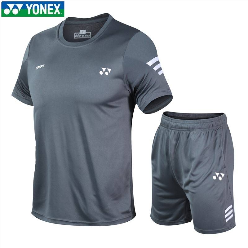 Yenix Ice Skin Skills Men's Summer Badminton Fit Ferry Fast Speed Five -point Short Sets Two -piece
