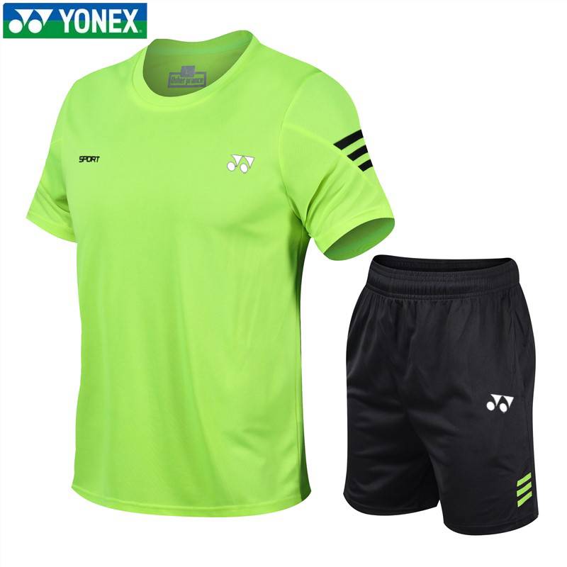 Yenix Ice Skin Skills Men's Summer Badminton Fit Ferry Fast Speed Five -point Short Sets Two -piece