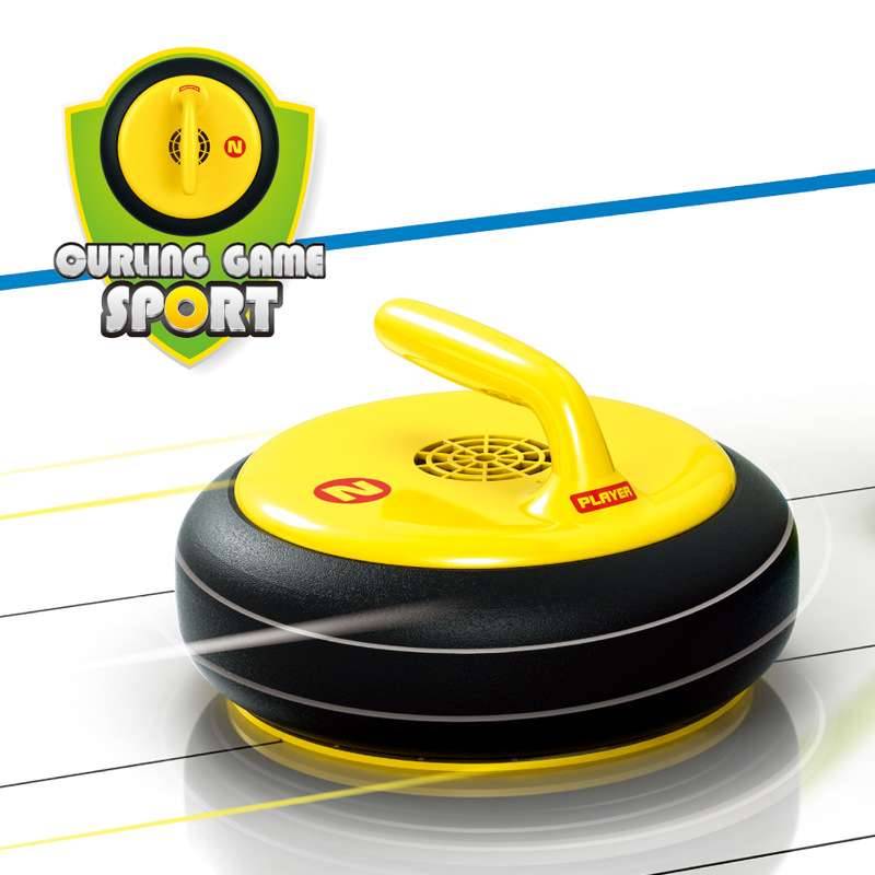 Direct selling children's indoor electric curling 19CM lighting ice hockey parent -child group building to expand sports cashto ball