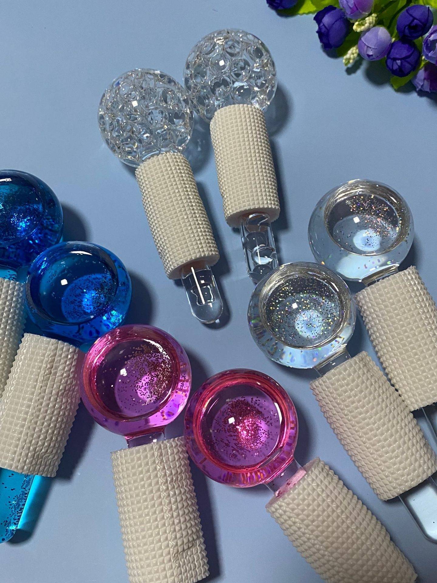 Germany and Japanese import technology ice wave beauty ball Korean ice muscle energy massage ball mask auxiliary tool eyes