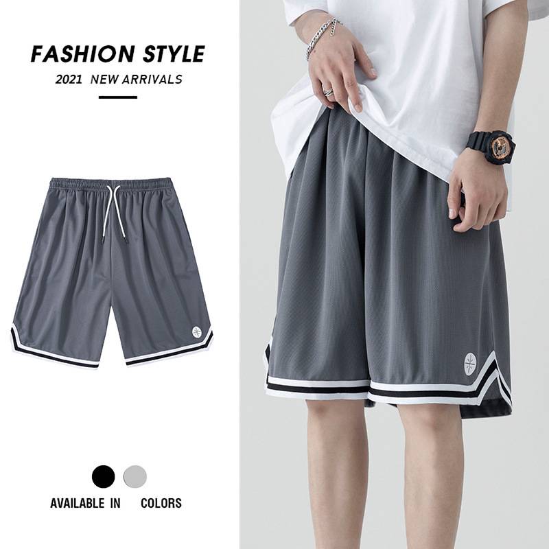 Short pants men's summer American sports ice silk speed dry basketball pants boys loose summer men's five -point big pants
