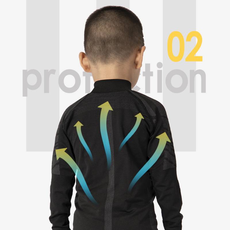 Luckyboo ski -skiing -dry clothes children's set long -sleeved boys girl sports tight body jacket, sweat, autumn and winter ice hockey