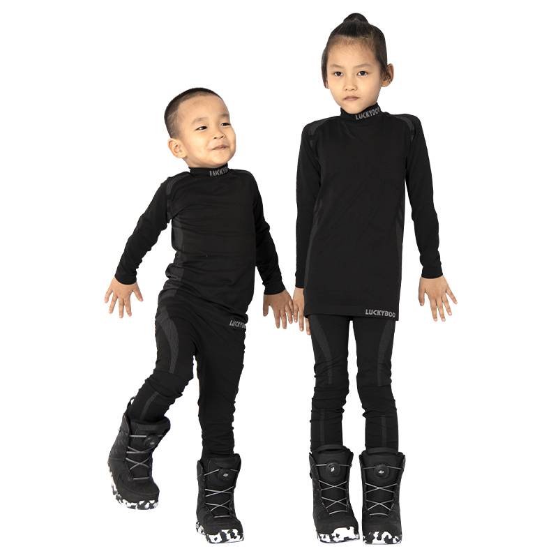 Luckyboo ski -skiing -dry clothes children's set long -sleeved boys girl sports tight body jacket, sweat, autumn and winter ice hockey