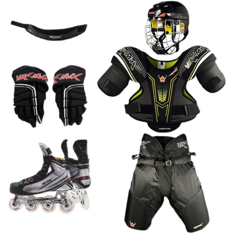 Wames VIK-MAX wheel glide ball ice hockey eleven cover helmets protect the chest and protect the neck, the elbow cord