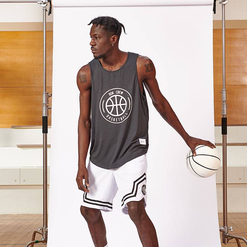 BOK American Summer Printing Basketball Vest Male Male Poor Sports Ice Whenea Training Sleeveless Bottom Vest