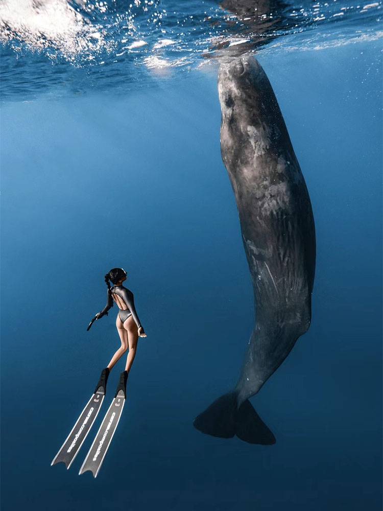 Italian Mantra professional free diving frog shoes pure carbon fiber feet free submerged long foot