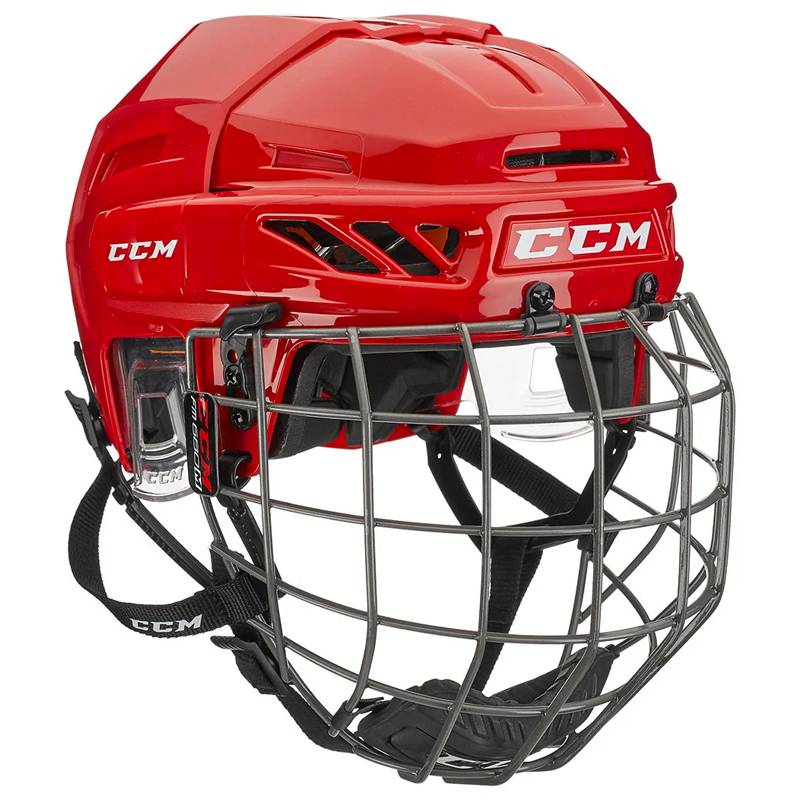 CCM Ice Hockey Musron Red Youth Adult Helmet FL90 No Children's Boys Hockey Equipment size u.