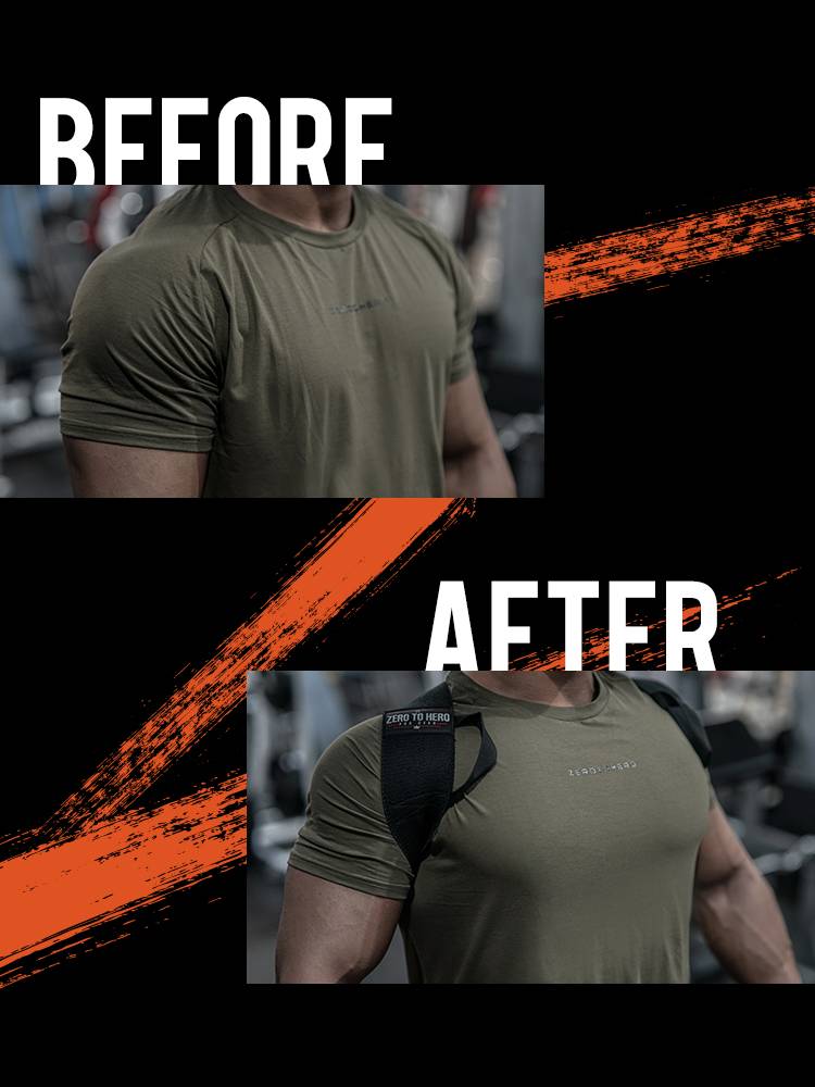 Zerotohero fitness shoulder strap, bench press shoulder training belt, a long back of the chest straight back correction with men and women to open shoulder