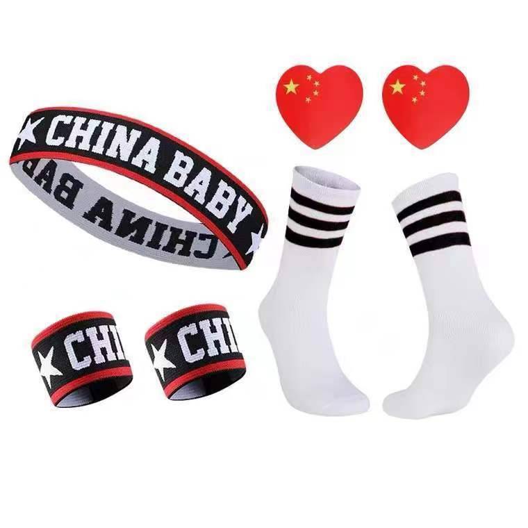 Black chianbaby hairpiece+black socks