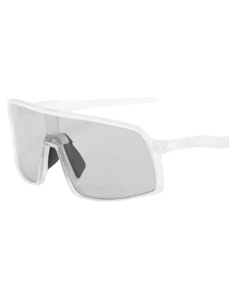 Outdoor cycling Sports transparent color -changing large box conjoined eye mirror day and night bicycle dust polarized glasses