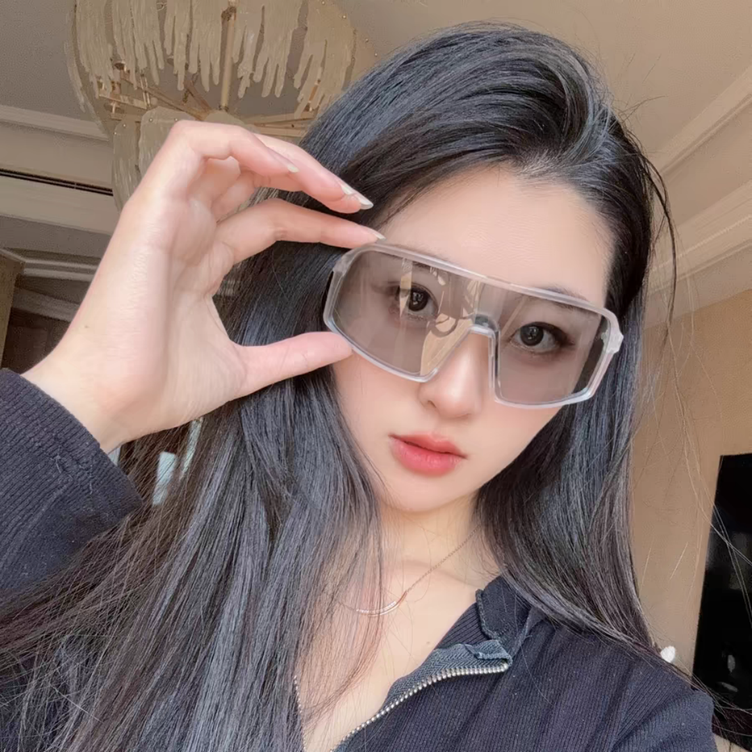 Sand transparent frame color sheet (polarized) Send glasses box