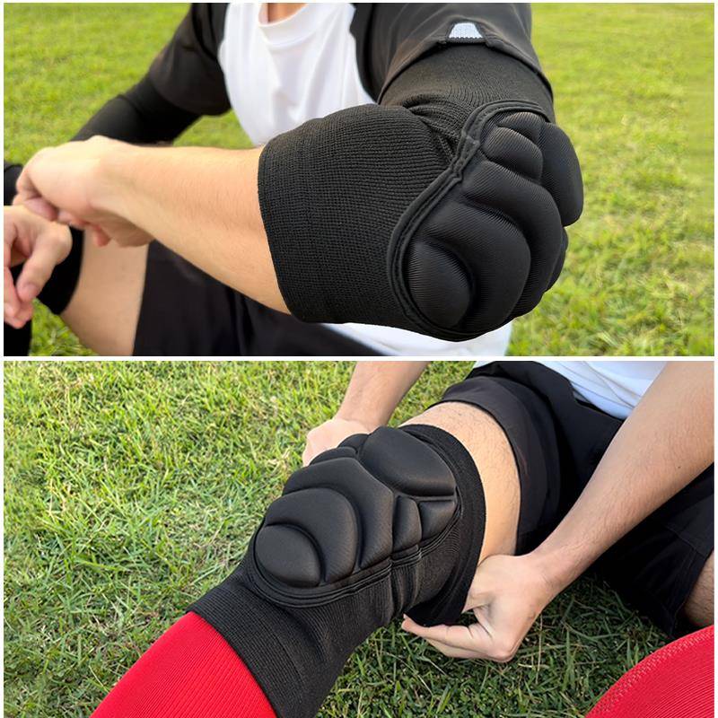 The football door will cover the knee, and the crash and fall-and-buffer will protect the knee elbow skating body